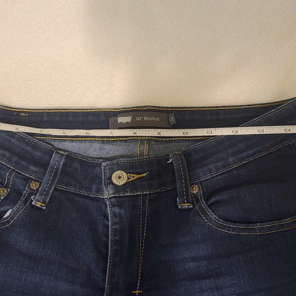 Levi's 518 Bootcut Jeans-Dark Wash Size 11 - Picture 6 of 11